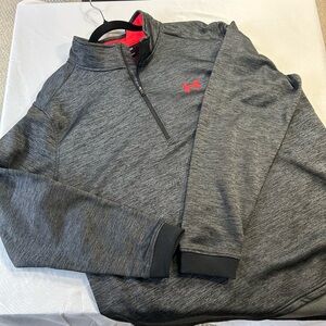 Under Armour Red and Gray ColdGear Pullover - Men’s